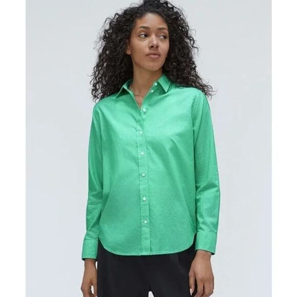 Everlane The Silky 100% Cotton Relaxed Shirt in Mint 6 NEW - Picture 6 of 6